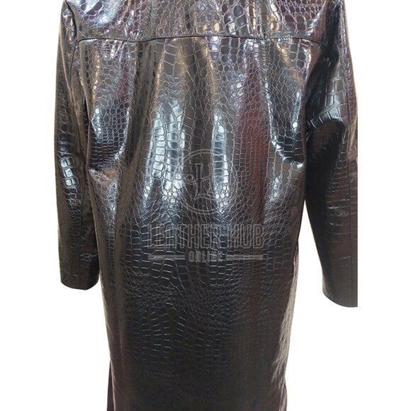 Morpheus Leather Trench Coat The Matrix Laurence Fishburne - Picture 4 of 6